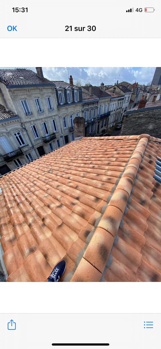Pose de tuiles et alignement par Artisan Clerc